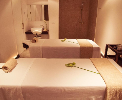 Centro de masajes del Spa ubicado en el Hotel Melia Castilla en Madrid