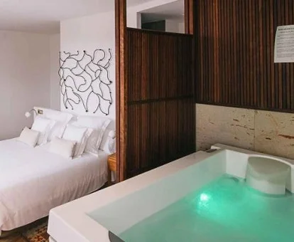 suite con jacuzzi Hotel Quercus Tierra