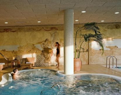 Foto del jacuzzi comunitario en el spa del hotel.