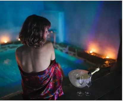 Foto del jacuzzi que se encuentra en la casa Aldea Ecorural 