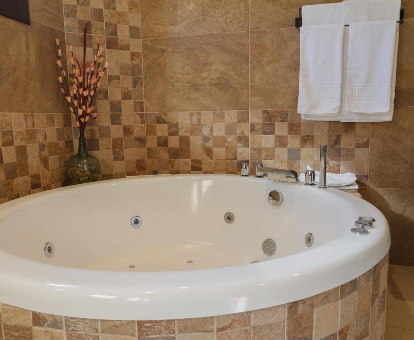 Foto de la bañera de hidromasaje que se encuentra en El Molí de Pontons Hotel Rural
