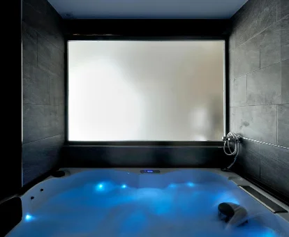 Foto del jacuzzi para varias personas de los apartamentos Plaza Sandra 
