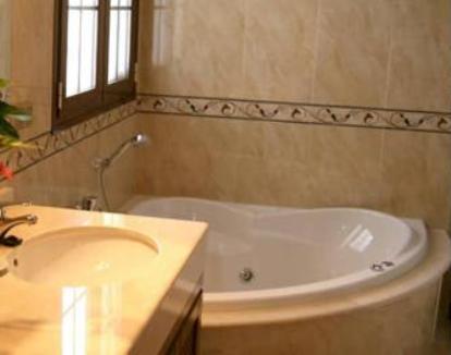 Foto de la Suite con jacuzzi privado en el baño.
