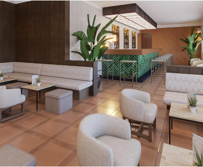 Sala de descanso del Hotel para adultos AluaSoul en S'Algar