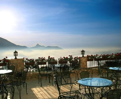 Terraza del hotel Cases Noves - Adults Only en Guadalest