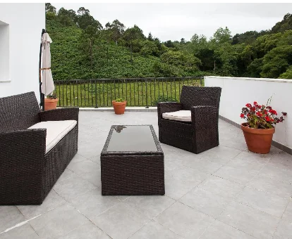 Terraza de La Finca Portizuelo en Barcia