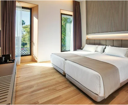 Habitacion matrimonial del Hotel Kivir en Sevilla