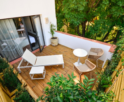 Terraza de habitación ubicada en el Hotel Legado en Sevilla