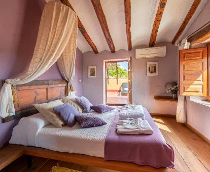 Habitacion con balcón Boutique Hotel & Spa Les Vinyes en Vilardida