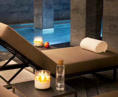 Zona de spa del Hotel Akelarre en San Sebastián