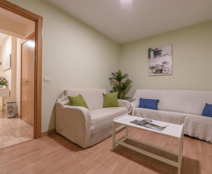 Sala de estar del apartamento con servicio de spa en Santiago de Compostela 