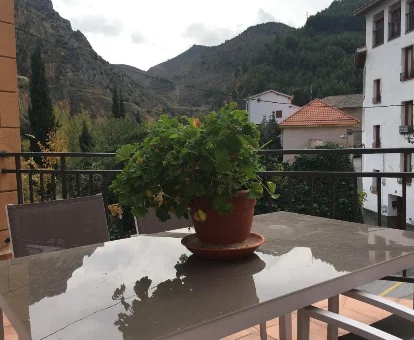 Terraza de la casa El Mirador del Rio de Arnedillo, Arnedillo