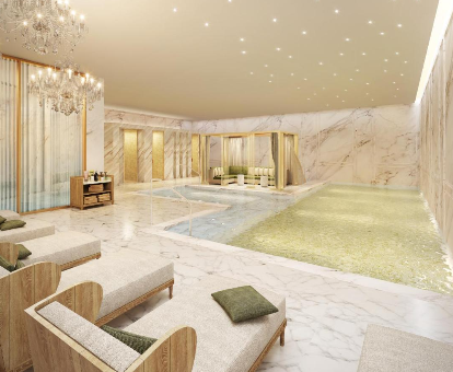 Zona Spa con piscinas termales del Hotel Mandarin Oriental en Madrid