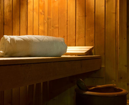 Spa con zona para saunas. Hotel Nuevo Madrid en Madrid