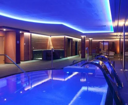 Zona de bienestar del spa situado en el Hotel Peña Montañesa en Labuerda