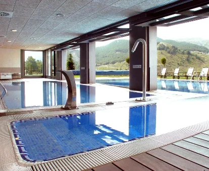 Bañeras de hidromasaje pertenecientes al spa del Hotel Saliecho en Formigal