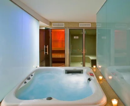 Foto de la bañera de hidromasaje que se encuentra en el Hotel RH Portocristo & Wellness 
