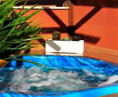 Foto del jacuzzi que se encuentra en el Apartamento Ático de Vera Albacora 

