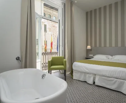Foto de la habitación conbañera que se encuentra en el Hotel San Lorenzo Boutique 
