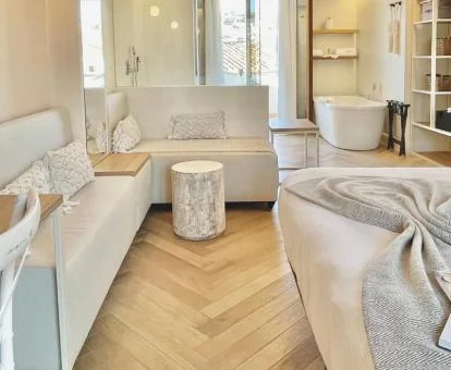 Una de las acogedoras habitaciones de este coqueto hotel.