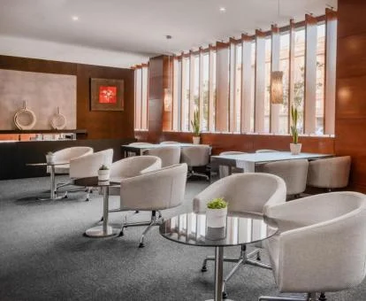 Una de las zonas comunes de este elegante hotel.