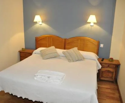 Una de las sencillas habitaciones de este acogedor hotel rústico.