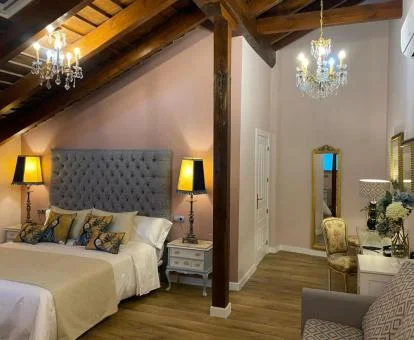 Una de las preciosas habitaciones de este hotel con encanto.