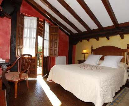 Una de las acogedoras habitaciones de este hotel rural.