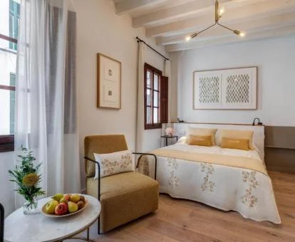 Una de las coquetas habitaciones dobles de este precioso hotel rural.