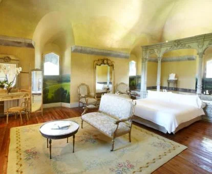 Una de las fabulosas habitaciones de este espectacular hotel con encanto.
