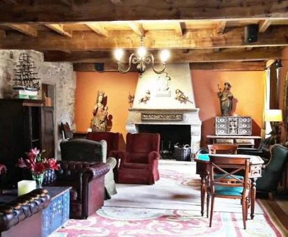 Una de las acogedoras zonas comunes de este hotel rural.