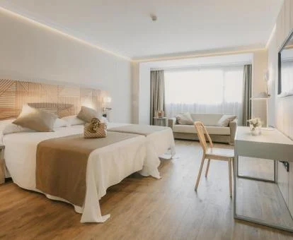 Una de las luminosas habitaciones de este hotel con encanto.