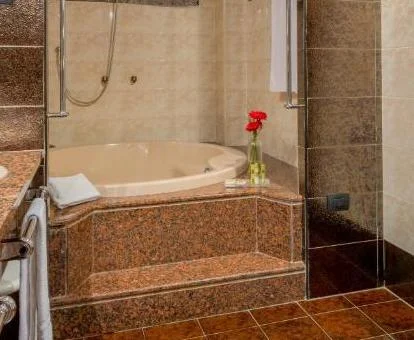 Baño con jacuzzi privado de la Suite Junior.