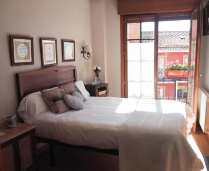 Una de las habitaciones de este acogedor hotel rural.