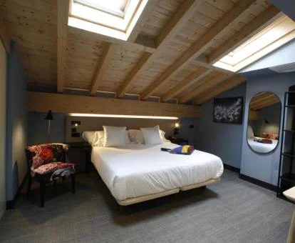 Una de las acogedoras habitaciones de este coqueto hotel rural.