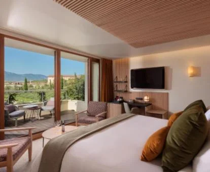 Una de las preciosas habitaciones con vistas de este hotel con encanto.