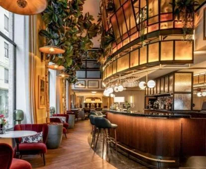 Una de las elegantes zonas comunes de este hotel con encanto.