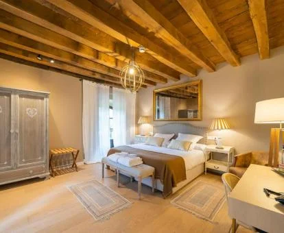 Una de las preciosas habitaciones de este coqueto hotel con encanto.