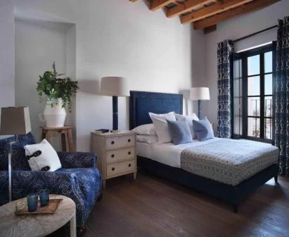 Una de las coquetas habitaciones de este hotel con encanto.