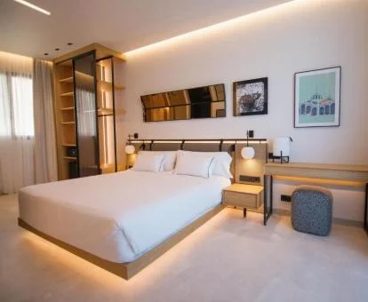 Una de las elegantes habitaciones de este hotel con encanto.