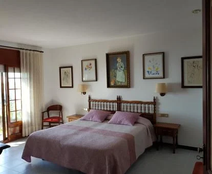 Una de las acogedoras habitaciones de este hotel con encanto.