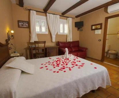 Una de las acogedoras habitaciones dobles de este hotel con encanto.