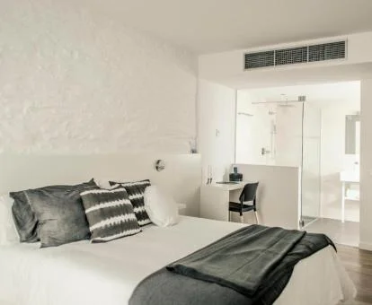 Una de las acogedoras habitaciones de este hotel con encanto.